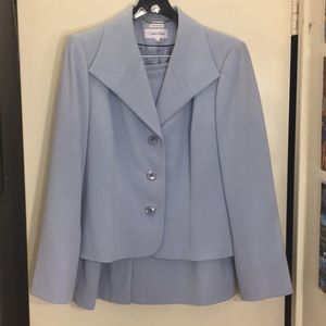 Calvin Klein light blue skirt suit. 16